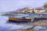 Momin Waseem, 14 x 21 Inch, Water Color on Paper, Seascape Painting, AC-MW-012